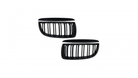 Set 2 grile duble, negru lucios, M Design pentru BMW E90 Nonfacelift [3]