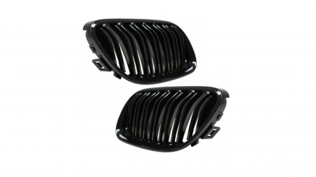 Set 2 grile duble, negru lucios, M Design pentru BMW E92 Facelift [1]