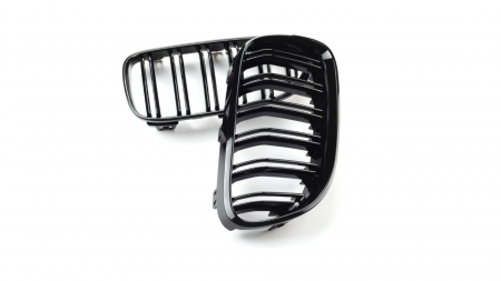 Set 2 grile duble, negru lucios, M Design pentru BMW E92 Facelift [3]