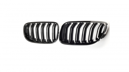 Grile aerisire - Set 2 grile duble, negru lucios, M Design pentru BMW E92 Facelift