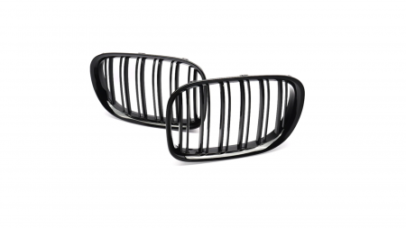 Set 2 grile duble, negru lucios, M Design pentru BMW F01 F02 [3]