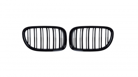 Grile aerisire - Set 2 grile duble, negru lucios, M Design pentru BMW F01 F02
