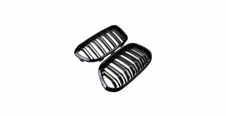 Grile aerisire - Set 2 grile duble, negru lucios, M Design pentru BMW F20 Facelift