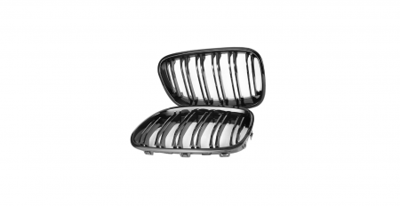 Grile aerisire - Set 2 grile duble, negru lucios, M Design pentru BMW F20 Nonfacelift