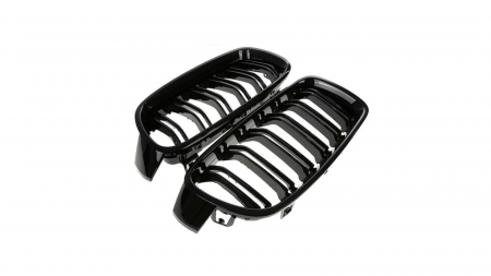 Grile aerisire - Set 2 grile duble, negru lucios, M Design pentru BMW F30
