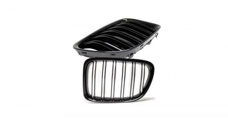 Set 2 grile duble, negru lucios, M Design pentru BMW X1 E84 [1]