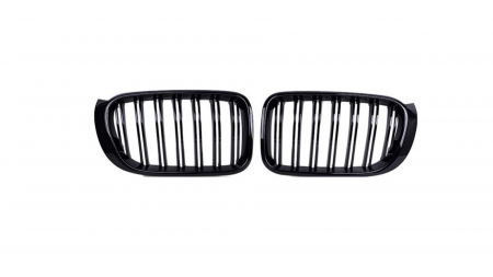 Grile aerisire - Set 2 grile duble, negru lucios, M Design pentru BMW X3 F25 Facelift