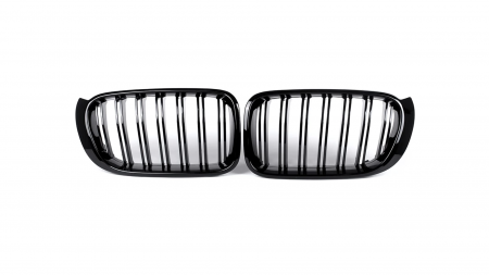 Set 2 grile duble, negru lucios, M Design pentru BMW X3 F25 Facelift [4]