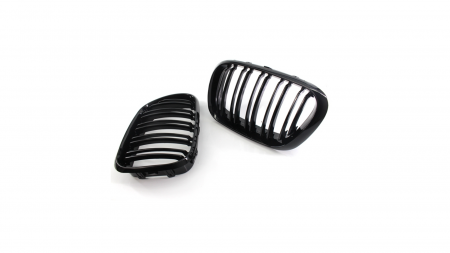 Set 2 grile duble, negru lucios, M Design pentru BMW X5 E53 Nonfacelift [2]
