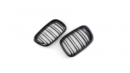 Set 2 grile duble, negru lucios, M Design pentru BMW X5 E53 Nonfacelift [3]