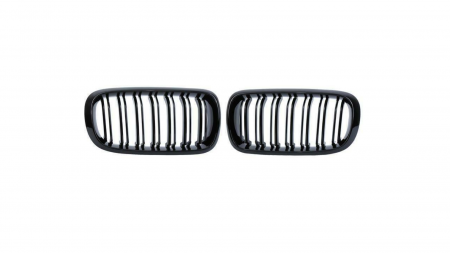 Grile aerisire - Set 2 grile duble, negru lucios, M Design pentru BMW X5 E70 E71