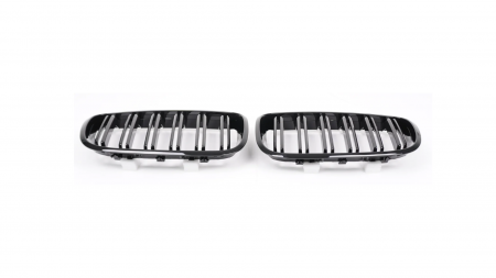 Set 2 grile duble, negru lucios, M Design pentru BMW X5 E70 E71 [6]