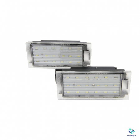 Tuning auto - Set 2 Lampi Iluminare numar pentru LED Renault Megane