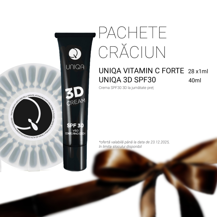 Pachet Sărbători UNIQA™ Vitamina C Forte & Cremă 3D SPF [1]
