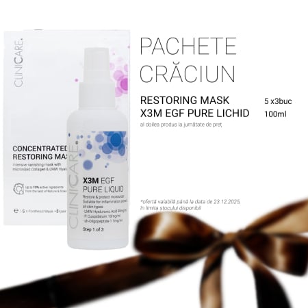 Pachete Sărbători 2025 - Pachet Sărbători CLINICCARE™ Pure Lichid & Restoring Mask