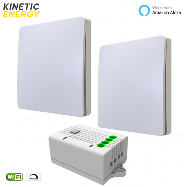 KIT Cap-Scară 2 Întrerupătoare simple Kinetic Energy + Controller 1 canal, 1A, Dimmer WiFi [1]