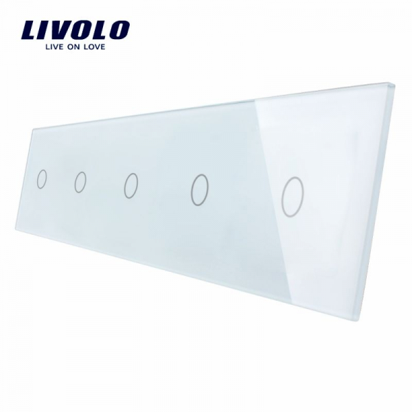 Panou întrerupător 5 x simplu din sticlă Livolo [1]
