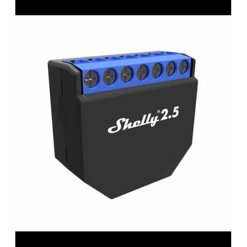 Shelly 2.5 - releu 2 canale pentru jaluzele/ usi garaj cu monitorizare consum 2X 10A [2]