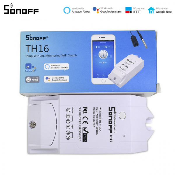 Sonoff TH16 - switch inteligent monitorizare temperatură și umiditate - WiFi [1]