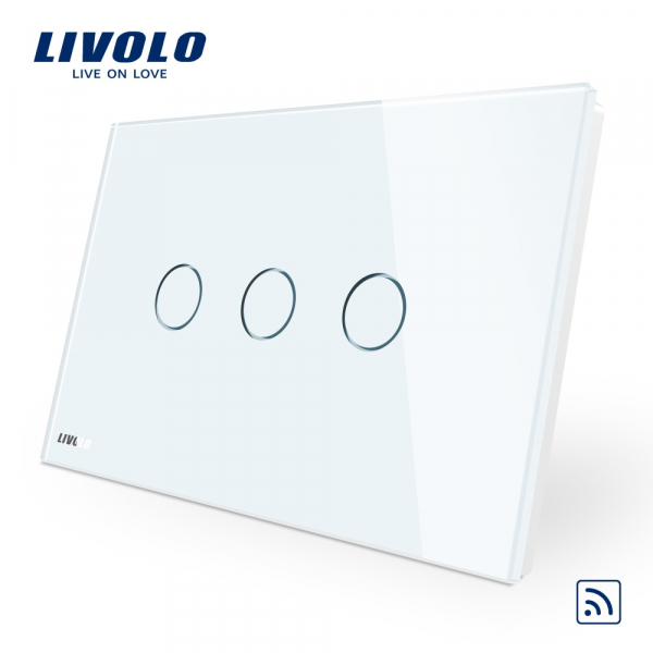 Întrerupător touch triplu RF Livolo Standard Italian [1]