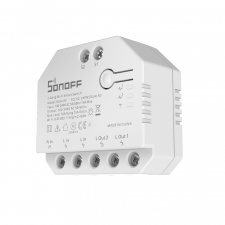 Sonoff Dual R3 - releu smart WiFi cu 2 canale si monitorizare consum [1]