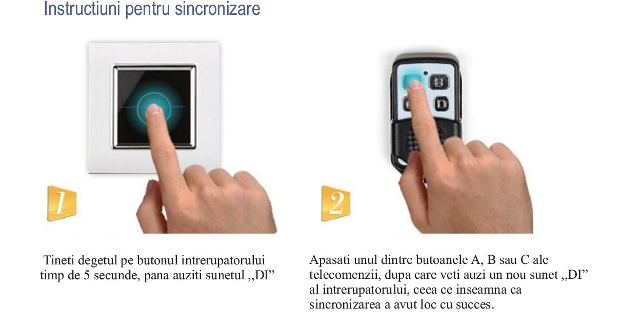 Telecomandă mini Livolo - 3 circuite