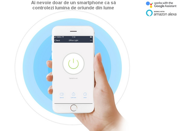 Modul întrerupător touch simplu WiFi moono