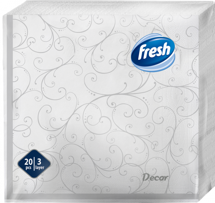 Servetele de masa Fresh Decor Silver 20 buc, 3str., 33x33 [1]