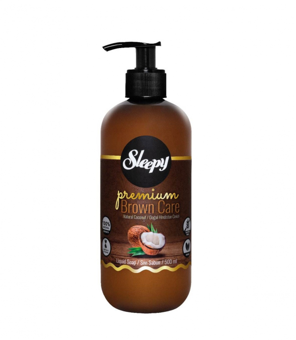 Săpun lichid Sleepy Premium Brown Care Natural Coconut 500ml [1]