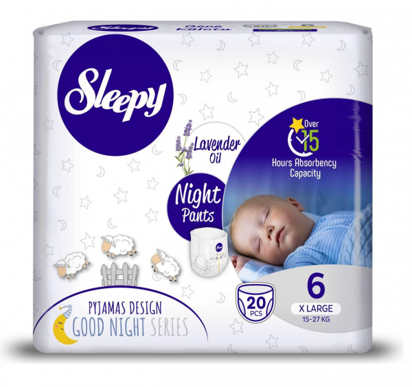 Scutece Chilotel Sleepy Natural Pants Ultra Sensitive Night Marime 6 Xlarge , 15-25kg, 20 bucati [1]