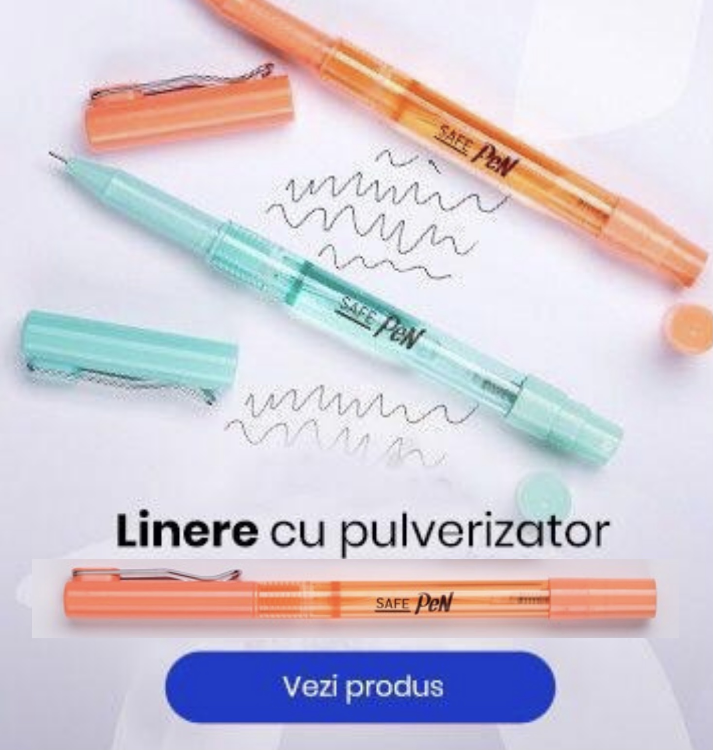 Comanda noile pixuri tip liner cu pulverizator pentru dezinfectant!