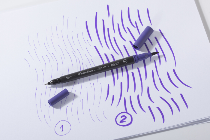 Pensuliner Daco 2 capete - brushpen si liner [2]