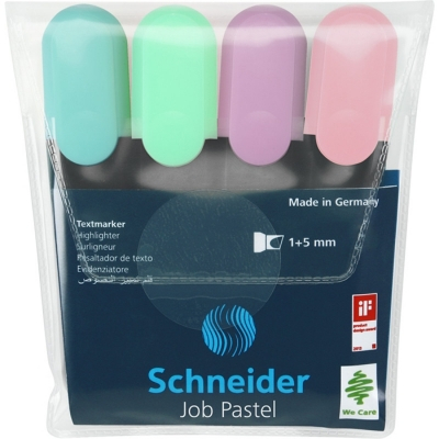 Set textmarker Schneider Job Pastel 4 culori/set [2]