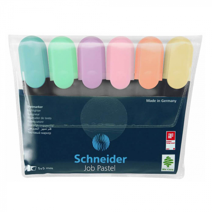 Set textmarker Schneider Job Pastel 6 culori/set [3]