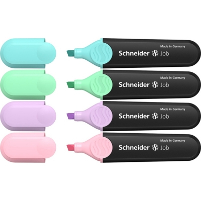 Set textmarker Schneider Job Pastel 4 culori/set [2]
