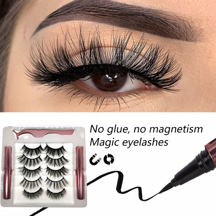 Set 5 gene false magnetice cu aplicator si doua tuburi eyeliner magnetic [4]