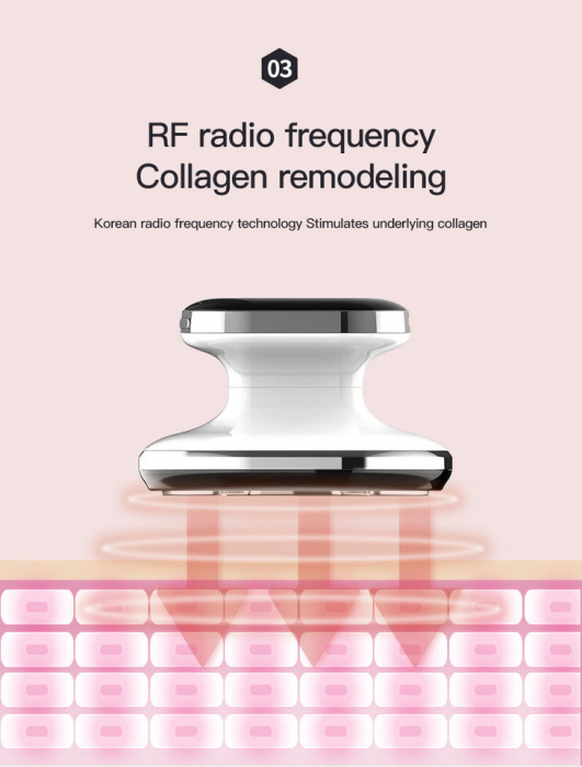 Aparat de slabit 5 in1 cu radiofrecventa RF, stimulare musculara EMS si 4 tipuri de lumini foton led, diamond white [2]