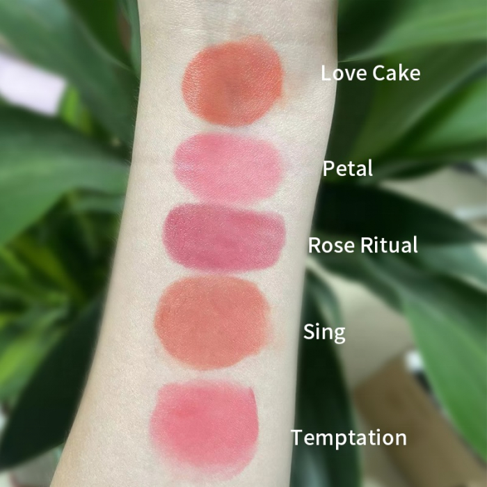Blush lichid cremos 2in1 pentru un look natural stralucitor Cheek Kiss Vegan, Temptation [5]