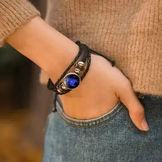 Bratara manifestarii pentru calm si noroc alunga negativitatea cu semne zodiacale este reglabila si unisex, Scorpion [2]
