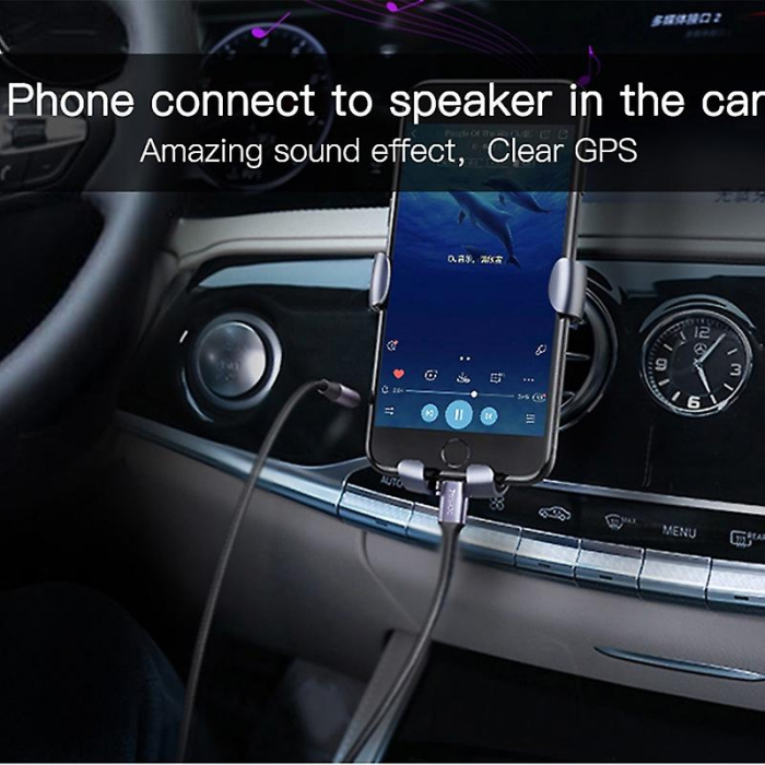 Cablu Adaptor Auxiliar audio Type-C la Jack 3.5mm Yesido YAU20, negru [4]