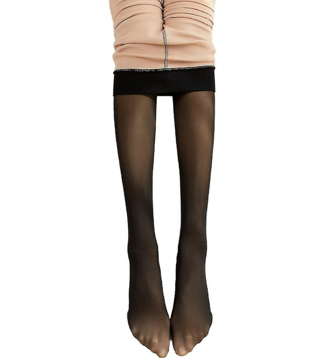 Colant tip dres termic plusat iarna pentru femei, L, negru [4]