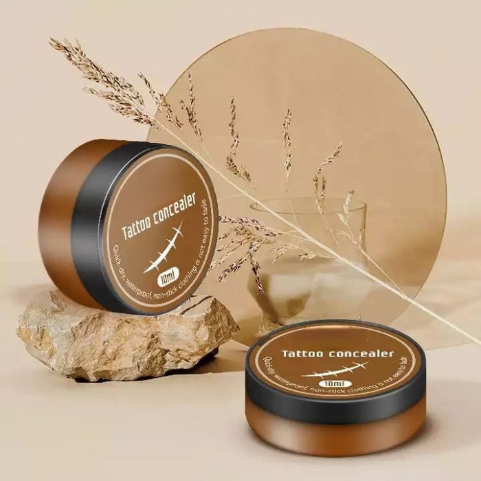 Corector pentru tatuaje cearcane cicatrici acnee rezistent la apa cu uscare rapida, Nude, 10 ml [5]