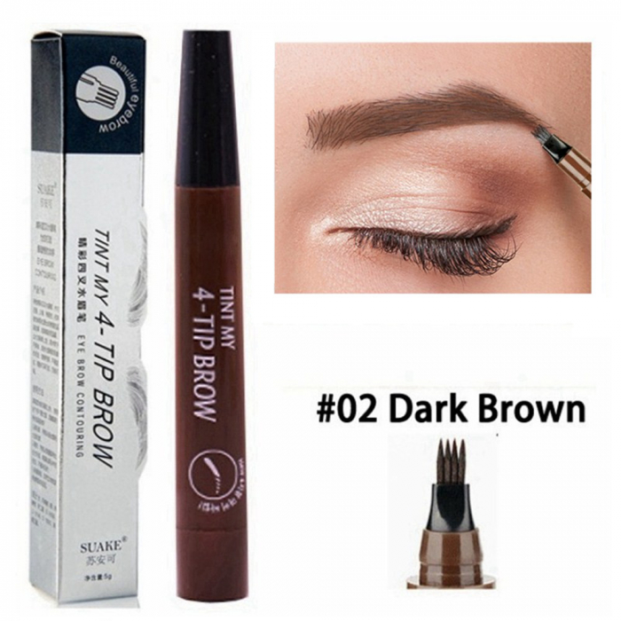 Creion sprancene microblading tip tatuaj rezistent la apa, Etude, maro [3]