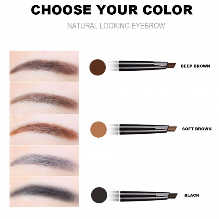 Creion sprancene rezistent la transfer pentru un look natural cu cristale aplicate, Chestnut brown [5]