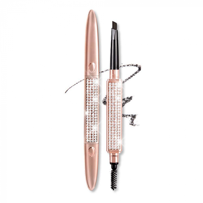 Creion sprancene rezistent la transfer pentru un look natural cu cristale aplicate, Chestnut brown [4]