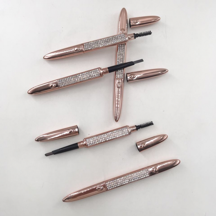 Creion sprancene rezistent la transfer pentru un look natural cu cristale aplicate, dark coffee [4]