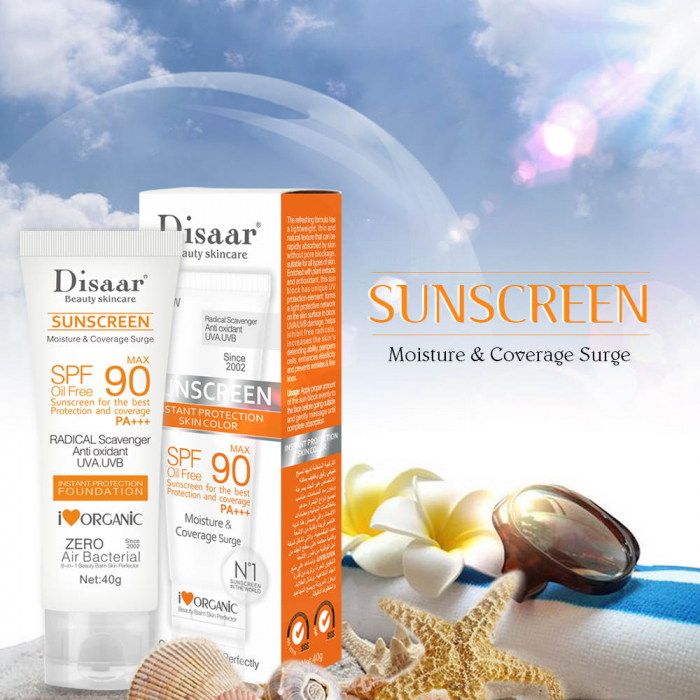 Crema cu protectie solara SPF 90 PAA+++ impotriva UVA/UVB protectie maxima rezistenta la transfer si transpiratie, 40 ML [2]