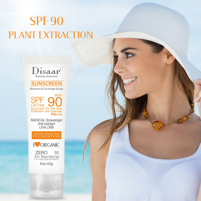 Crema cu protectie solara SPF 90 PAA+++ impotriva UVA/UVB protectie maxima rezistenta la transfer si transpiratie, 40 ML [3]