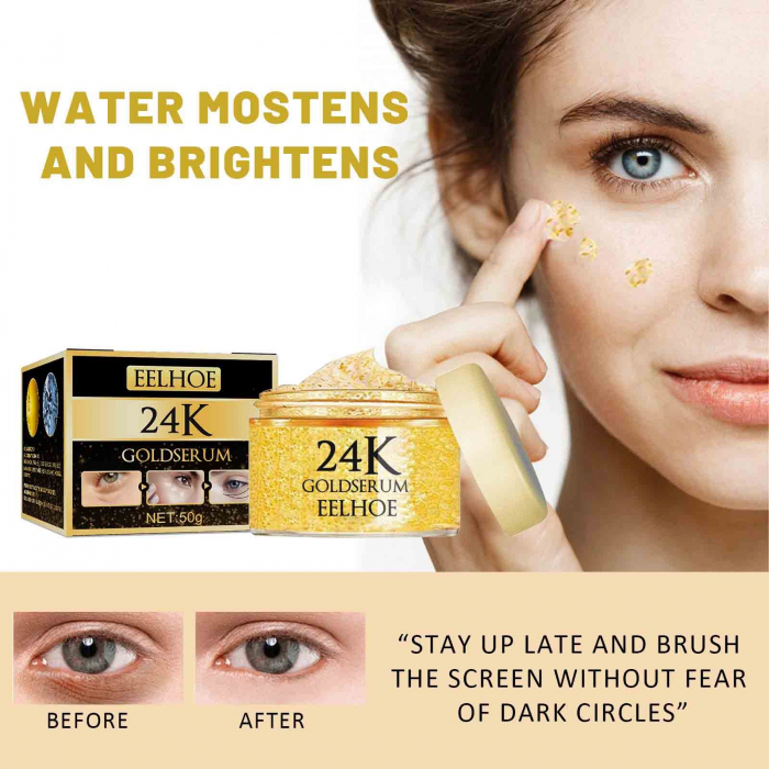 Crema de ochi cu aur 24K si acid hialuronic pentru reducerea cearcanelor si ridurilor, 50g [6]