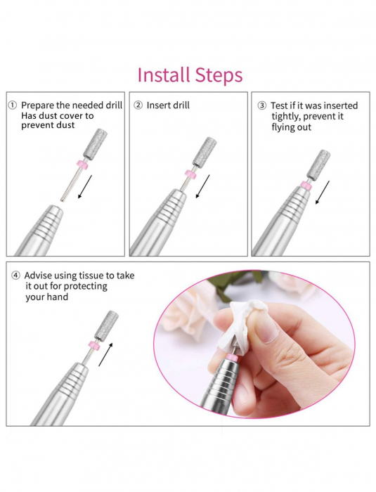 Freza Electrica profesionala, manichiura - pedichiura uz casnic sau profesional,  X-Suv [4]